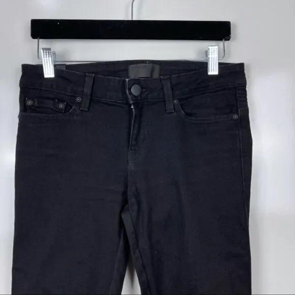 VINCE Black Mid Rise 5 Pocket Zip Ankle Moto Skinny Jeans Women's Size 26 - Picture 6 of 12